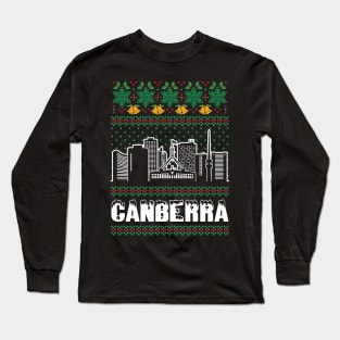 Canberra Australia Ugly Christmas Long Sleeve T-Shirt